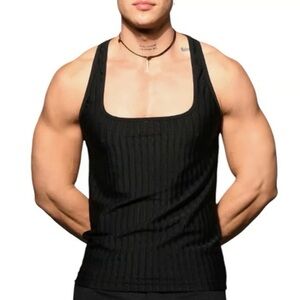 Andrew Christian NWT midnight mesh tank top in large. NWT in packaging.